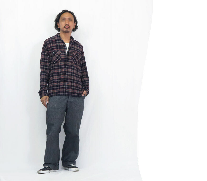 DALLES & CO ダリーズ&コー Huco.L 1910s RAYON SHIRT 長袖 レーヨンシャツ チェック デラックスウェア DELUXEWARE【2025年春夏新作】