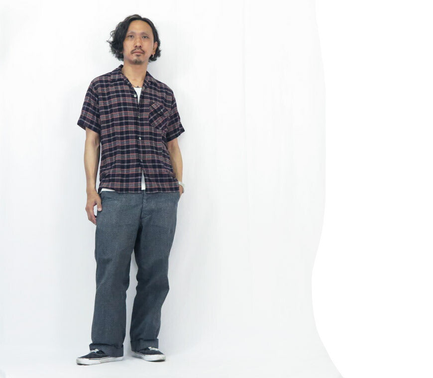 DALLES & CO ダリーズ&コー Huco.S 1910s RAYON SHIRT 半袖 レーヨンシャツ チェック デラックスウェア DELUXEWARE【2025年春夏新作】