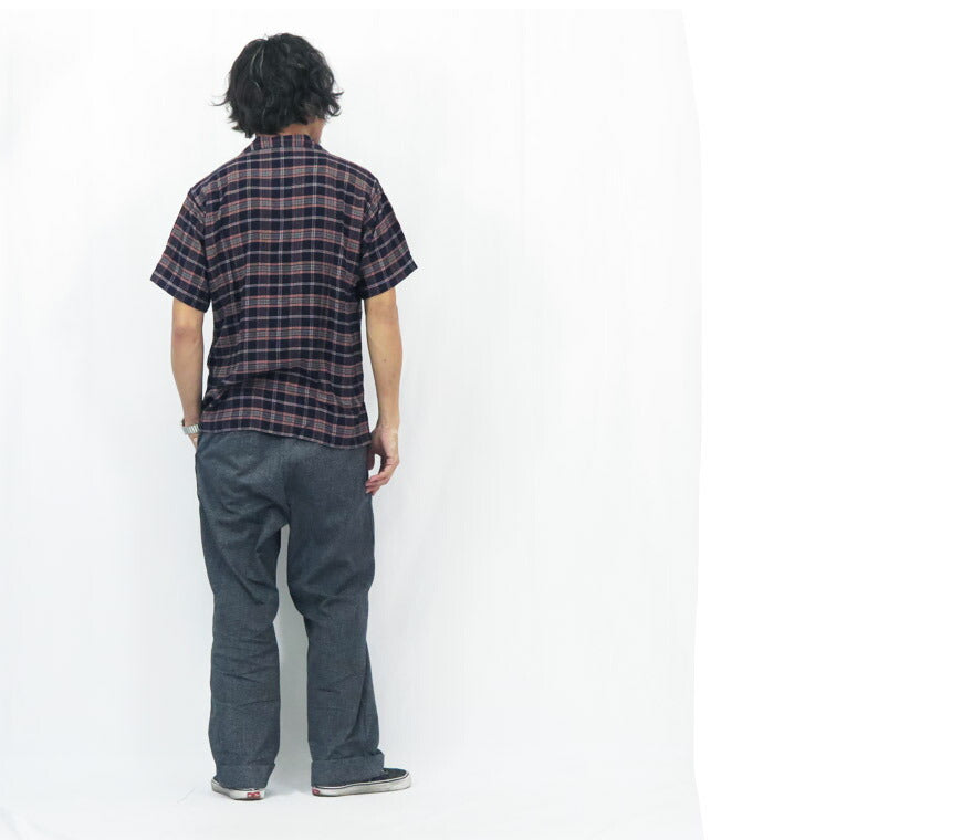 DALLES & CO ダリーズ&コー Huco.S 1910s RAYON SHIRT 半袖 レーヨンシャツ チェック デラックスウェア DELUXEWARE【2025年春夏新作】