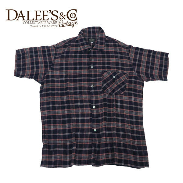 DALLES & CO ダリーズ&コー Huco.S 1910s RAYON SHIRT 半袖 レーヨンシャツ チェック デラックスウェア DELUXEWARE【2025年春夏新作】