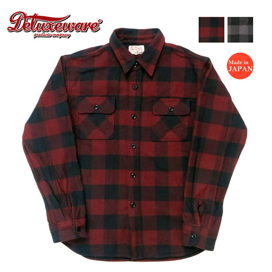 デラックスウェア DELUXEWARE 長袖 チェック フランネル シャツ ”50s BUFFALO CHECK” HV-00A【2025年秋冬新作】