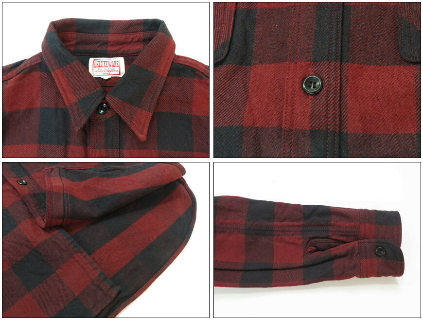 デラックスウェア DELUXEWARE 長袖 チェック フランネル シャツ ”50s BUFFALO CHECK” HV-00A【2025年秋冬新作】