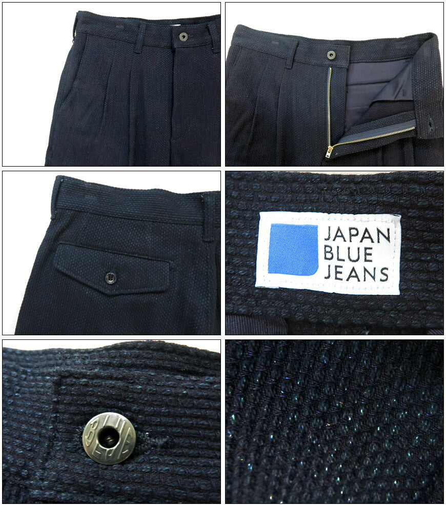 JAPAN BLUE JEANS ジャパンブルージーンズ 11oz インディゴ刺子 タックショーツ ショートパンツ ハーフパンツ JBSP1004 【2025年春夏新作】
