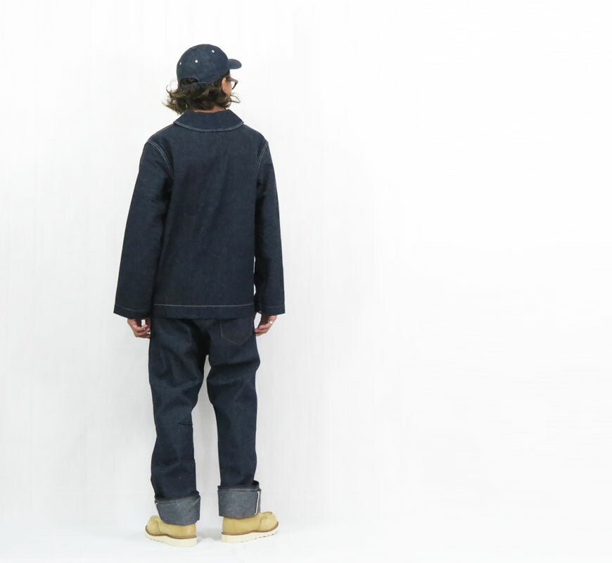 John Gluckow ジョングラッコー by WAREHOUSE ウエアハウス Lot JG-27 1920s セイラー ブラウス デニム カバーオール無地 インディゴ 【2025年秋冬新作】