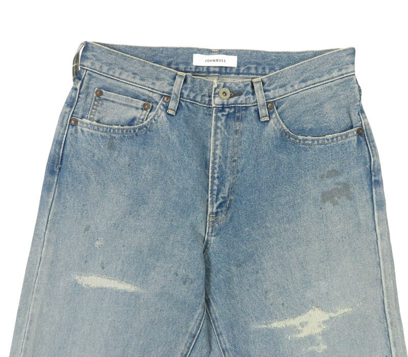 ジョンブル JOHNBULL 13.5オンスデニム 5 POCKET STRAIGHT JEANS ストレートジーンズ ヴィンテージ加工 JM243P01-117【2025年春夏新作】