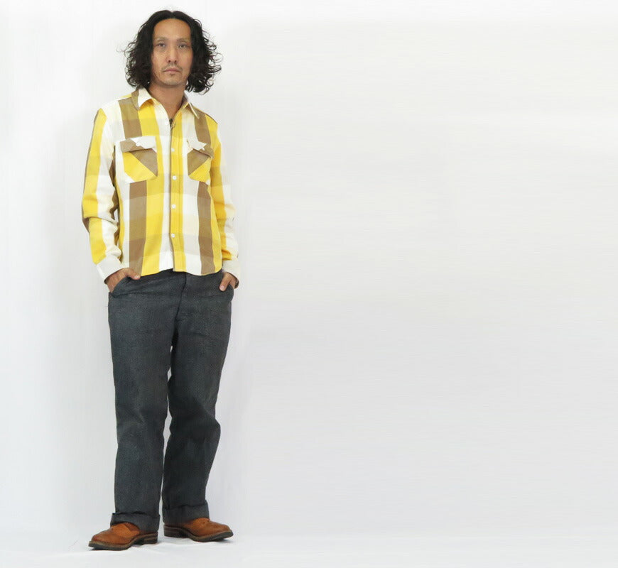 JELADO ジェラード 長袖 フランネル シャツ ショート丈 サイズS~XL Unionworkers Shirt Short チェック柄 JP02125 【2024-25年秋冬新作】