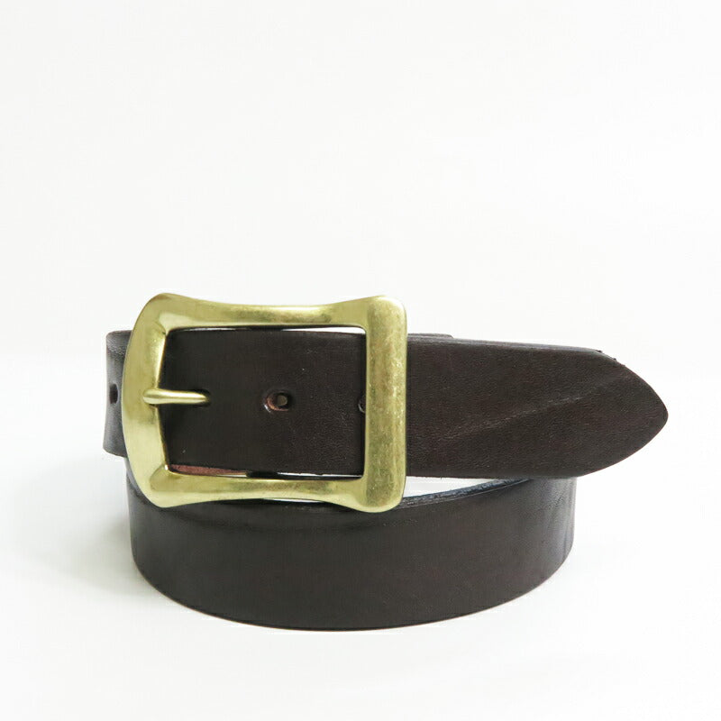 バーンズ BARNS ビッグバックル 40mmレザー ベルト 栃木レザー製 LE-3055 【2025年秋冬新作】