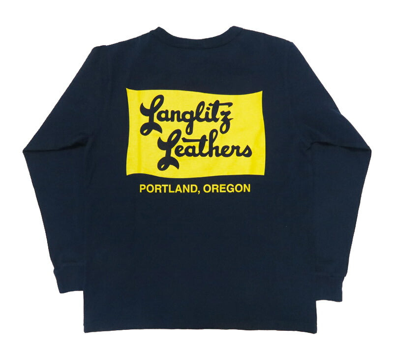 ラングリッツレザーズ Langlitz Leathers 長袖 Tシャツ ロゴプリント 日本製 LLC-004 TYPE-A Flag【2025年秋冬新作】