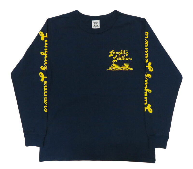 ラングリッツレザーズ Langlitz Leathers 長袖 Tシャツ ロゴプリント 日本製 LLC-004 TYPE-A Flag【2025年秋冬新作】