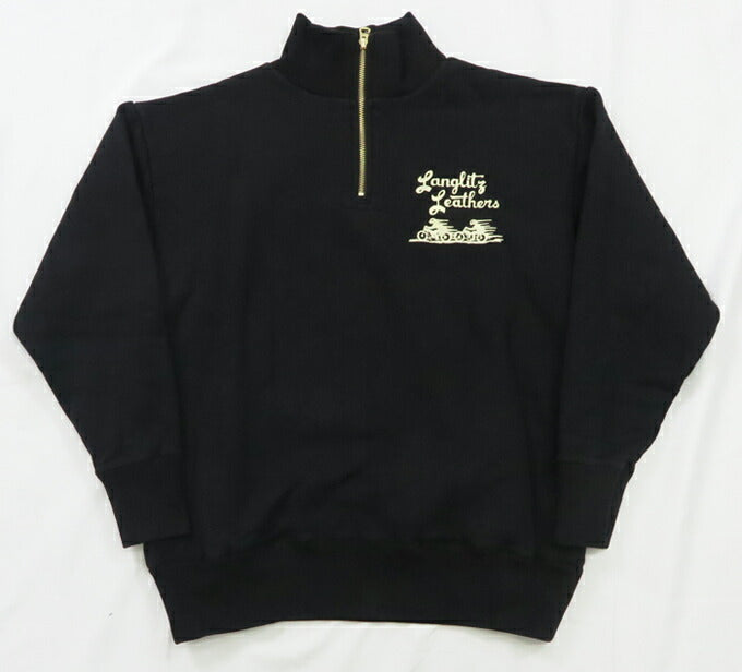 ラングリッツレザーズ Langlitz Leathers ハーフジップ スウェット Sweat Shirt LLC-010 TypeA 【2024-25年秋冬新作】