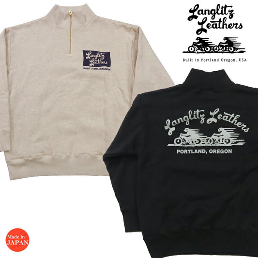 ラングリッツレザーズ Langlitz Leathers ハーフジップ スウェット Sweat Shirt LLC-010 TypeO 【2024-25年秋冬新作】