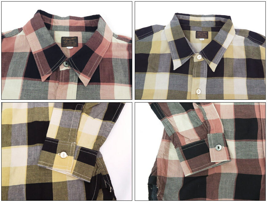 デラックスウェア DELUXEWARE LV-31 50s CHECK PATTERN 真夏対応素材 長袖 チェックシャツ 1C0224【2025年春夏新作】