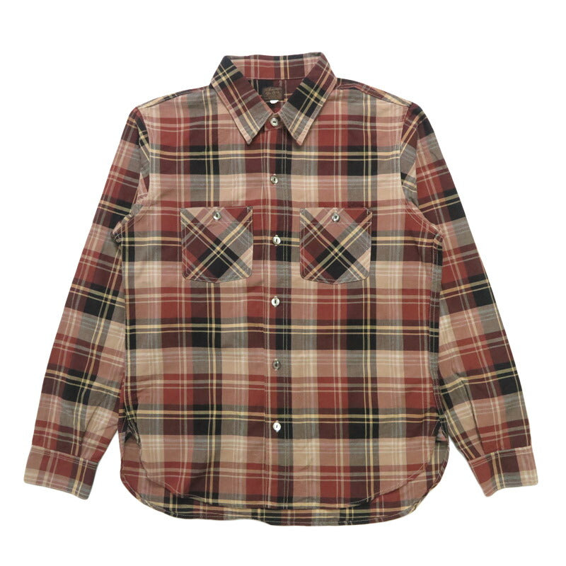 デラックスウェア DELUXEWARE ヴィンテージレッドチェック スルーサージ 長袖 ワーク シャツ ユニオンスペシャル LV-33 【2026年春夏新作】