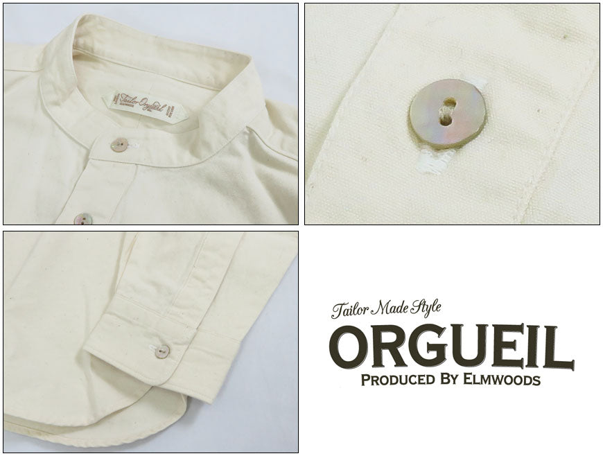 ORGUEIL オルゲイユ 長袖 バンドカラー シャツ Band Collar Shirt OR-5108【2024-25年秋冬新作】