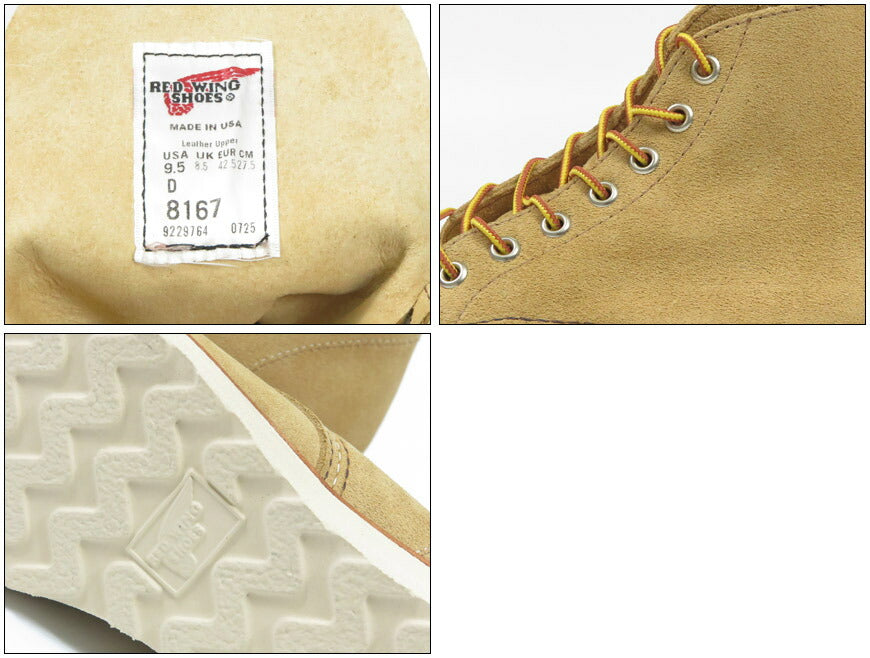 REDWING レッドウィング クラシックワークブーツ 6" Round-toe ホーソーン「アビリーン」ラフアウト Style No.8167 【2025年秋冬新作】
