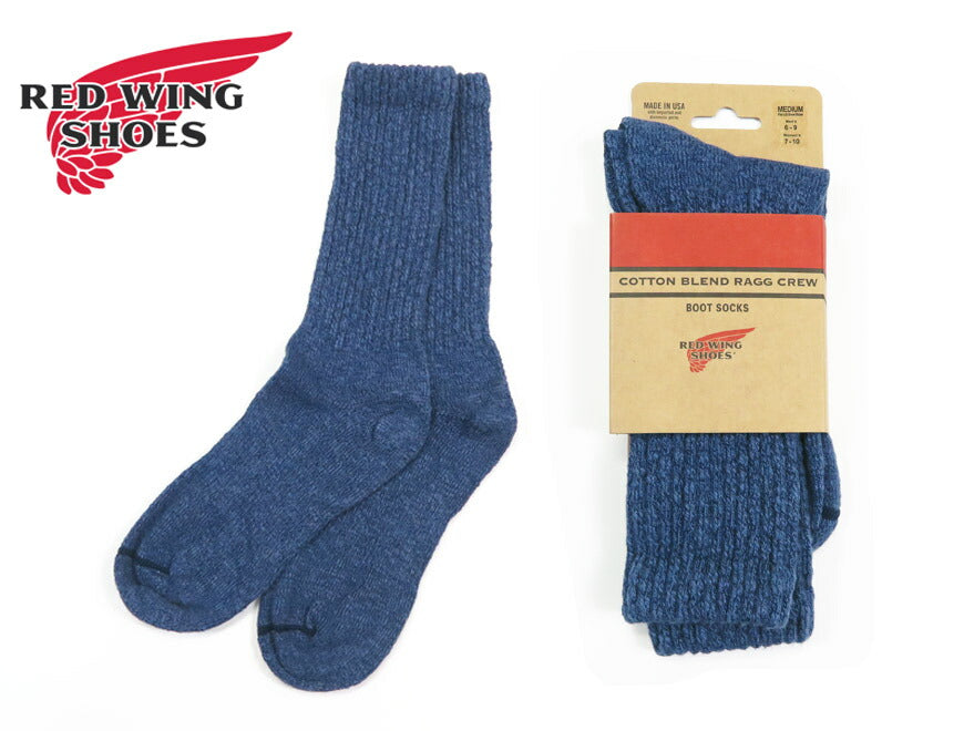 REDWING レッドウィング コットンブレンド ラグクルー ブーツソックス 靴下 Cotton Blend Ragg Crew Over-dyed STYLE NO.97650【2025年秋冬新作】