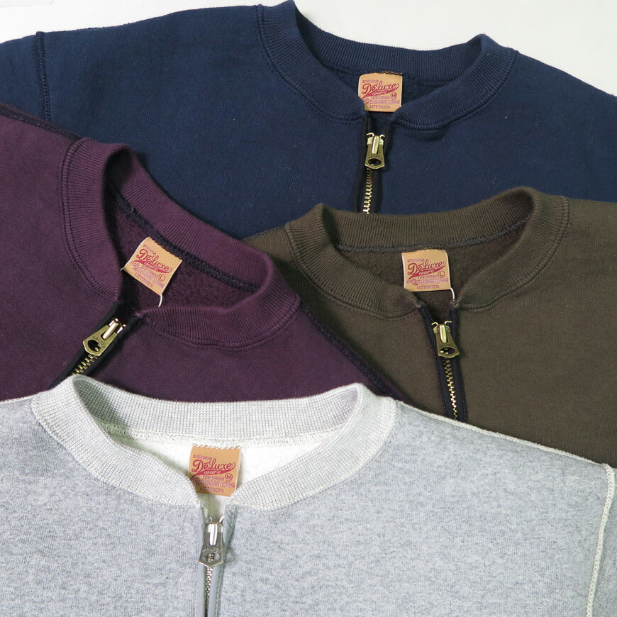 デラックスウェア DELUXEWARE ハーフジップ スウェット 無地 ユニオンスペシャル S105-00 【2024-25年秋冬新作】