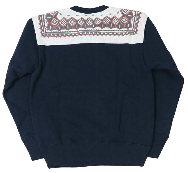 デラックスウェア DELUXEWARE 雪柄 ハーフジップ スウェット SNOW PATTERN ユニオンスペシャル S105-24A 【2024-25年秋冬新作】