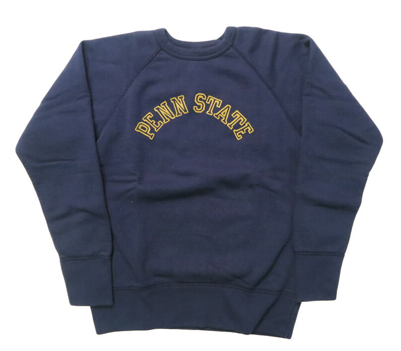 デラックスウェア DELUXEWARE ラグランスリーブ クルーネック スウェット 14ozミディアムニット ユニオンスペシャル "PENN STATE" S204-07【2025年秋冬新作】