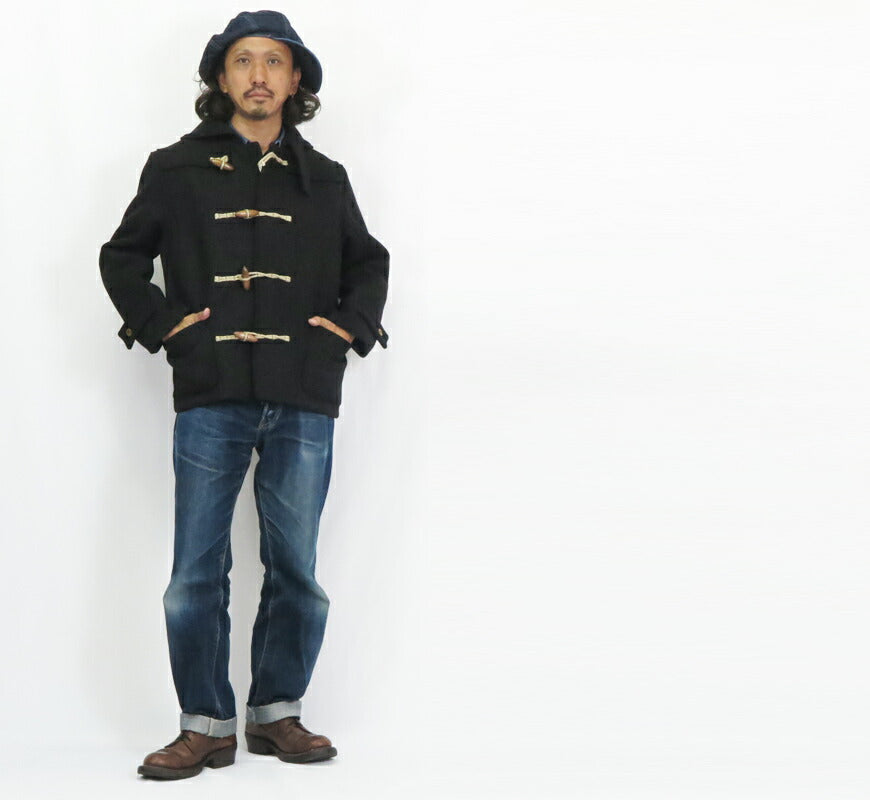 SUGAR CANE シュガーケーン MFSC 30oz ヘリンボーンツイル ウールメルトン ダッフルコート SUBMARINER 30oz HBT WOOL FAIRWATER DUFFLE COAT Mister Freedom ミスターフリーダム SC15636【2024-25年秋冬新作】