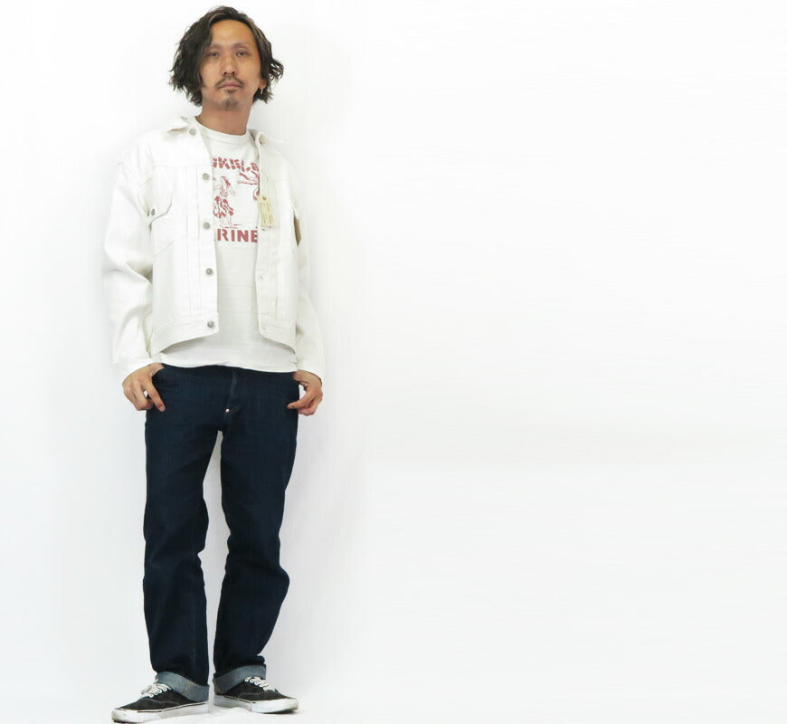 SUGAR CANE シュガーケーン 13oz ホワイト デニム ジャケット ワンウォッシュ 1953モデル 2nd(セカンド) ジージャン Gジャン 13oz WHITE DENIM JACKET 1953 MODEL SC15720 【2025年春夏新作】