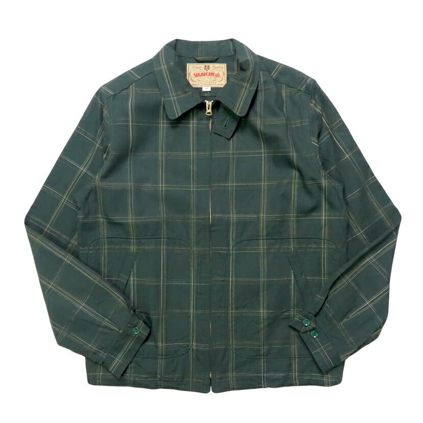 シュガーケーン SUGAR CANE 長袖 コットン/レーヨンスポーツ ジャケット RAYON COTTON GABARDINE CHECK SPORTS JACKET SC15842 【2025年秋冬新作】