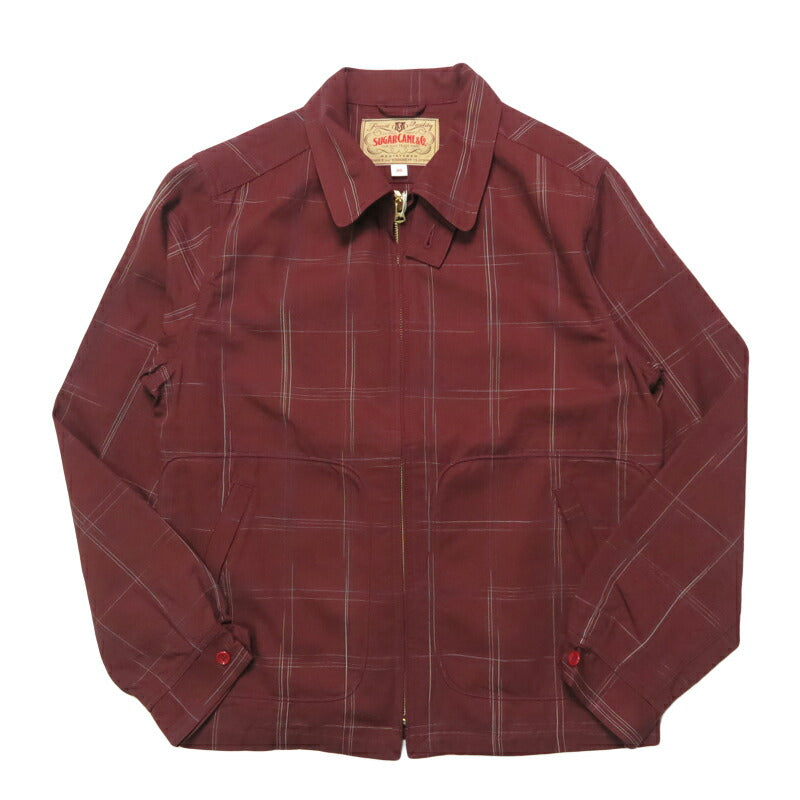 シュガーケーン SUGAR CANE 長袖 コットン/レーヨンスポーツ ジャケット RAYON COTTON GABARDINE CHECK SPORTS JACKET SC15842 【2025年秋冬新作】