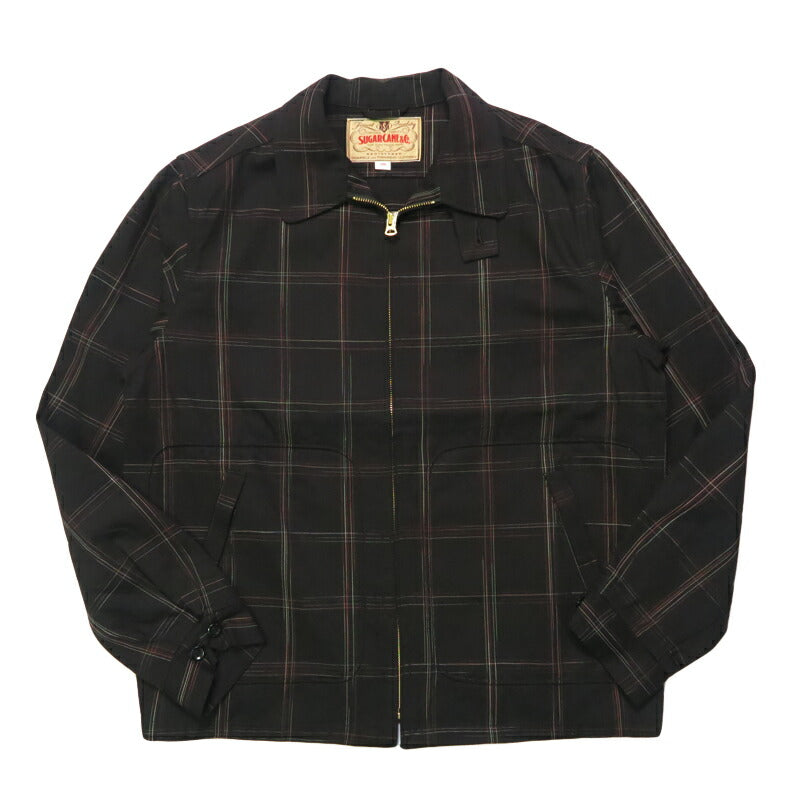 シュガーケーン SUGAR CANE 長袖 コットン/レーヨンスポーツ ジャケット RAYON COTTON GABARDINE CHECK SPORTS JACKET SC15842 【2025年秋冬新作】