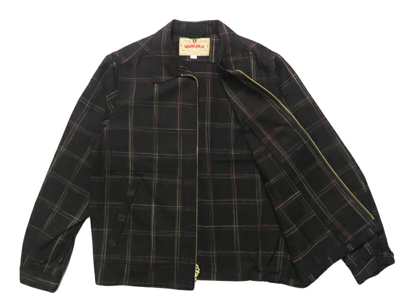 シュガーケーン SUGAR CANE 長袖 コットン/レーヨンスポーツ ジャケット RAYON COTTON GABARDINE CHECK SPORTS JACKET SC15842 【2025年秋冬新作】
