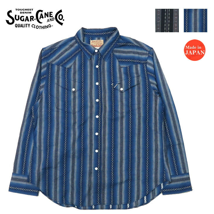 シュガーケーン SUGAR CANE ネイティブアメリカン ドビーストライプ 長袖 ウエスタン シャツ SC29463 【2025年春夏新作】