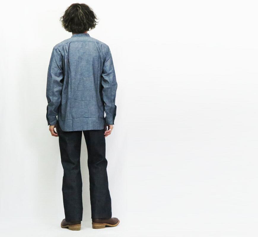 シュガーケーン SUGAR CANE MFSC NOS コーンミルズ インディゴジャガード 長袖 シャツ HOMESTEADER Mister Freedom ミスターフリーダム SC29468【2025年春夏新作】