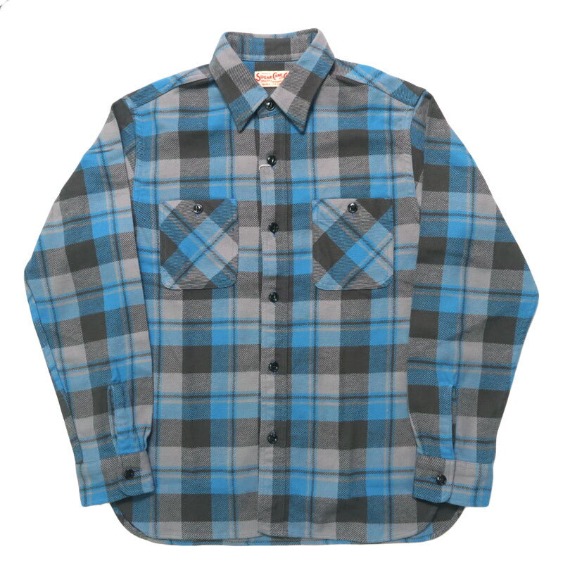 シュガーケーン SUGAR CANE 長袖 ツイルチェックワークシャツ  TWILL CHECK WORK SHIRT SC29558 【2025年秋冬新作】