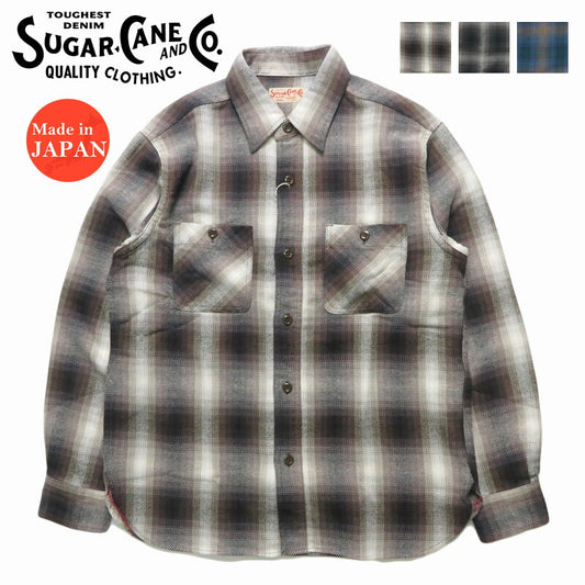 シュガーケーン SUGAR CANE 長袖 ツイルチェックワークシャツ  TWILL CHECK WORK SHIRT SC29561【2025年秋冬新作】