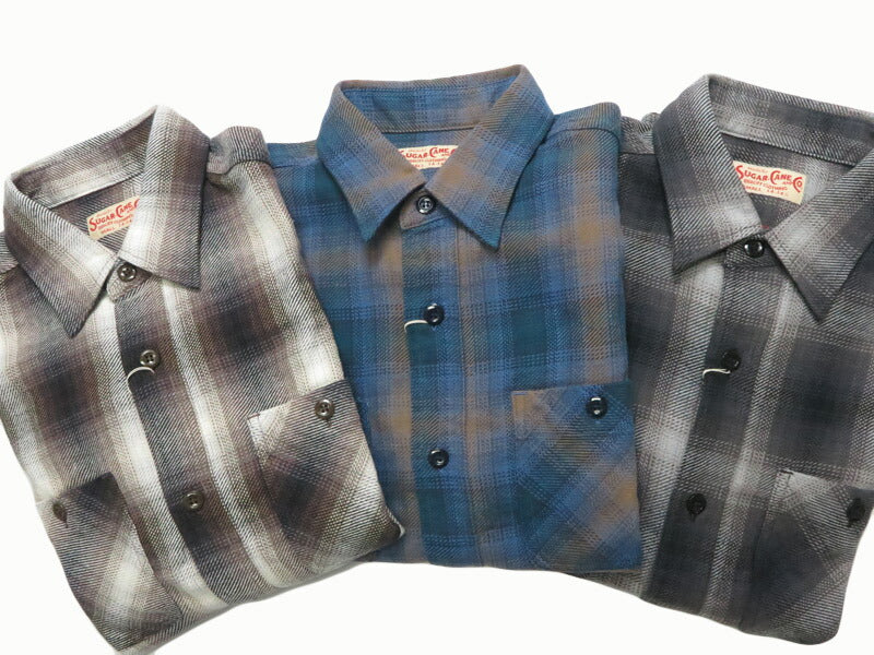 シュガーケーン SUGAR CANE 長袖 ツイルチェックワークシャツ  TWILL CHECK WORK SHIRT SC29561【2025年秋冬新作】