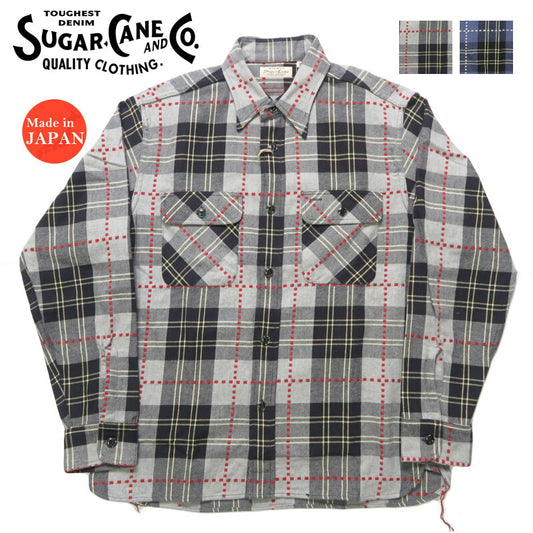 シュガーケーン SUGAR CANE 長袖 ワークシャツ ドビーチェック FICTION ROMANCE DOBBY CHECK WORK SHIRT   SC29583 【2025年秋冬新作】
