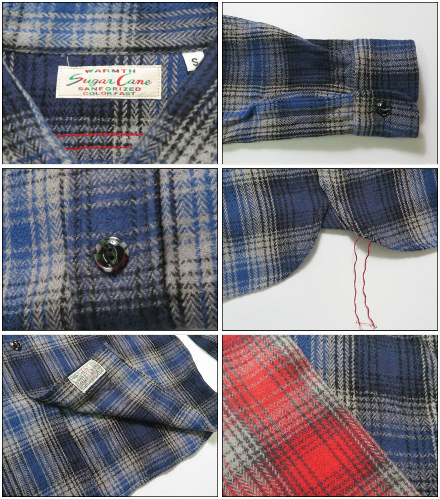 シュガーケーンSUGARCANE長袖ワークシャツヘリンボーンツイルチェックFICTIONROMANCEHERRINGBONETWILLCHECKWORKSHIRTSC29584【2025年秋冬新作】