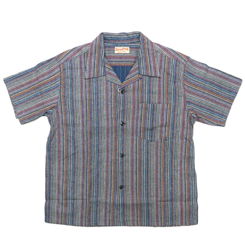 シュガーケーン SUGAR CANE 半袖 マルチストライプ オープンカラーシャツ MULTI STRIPE OPEN SHIRT SC39520【2025年春夏新作】