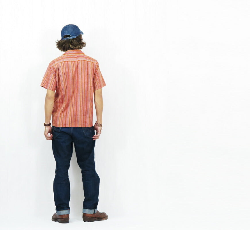 シュガーケーン SUGAR CANE 半袖 マルチストライプ オープンカラーシャツ MULTI STRIPE OPEN SHIRT SC39520【2025年春夏新作】