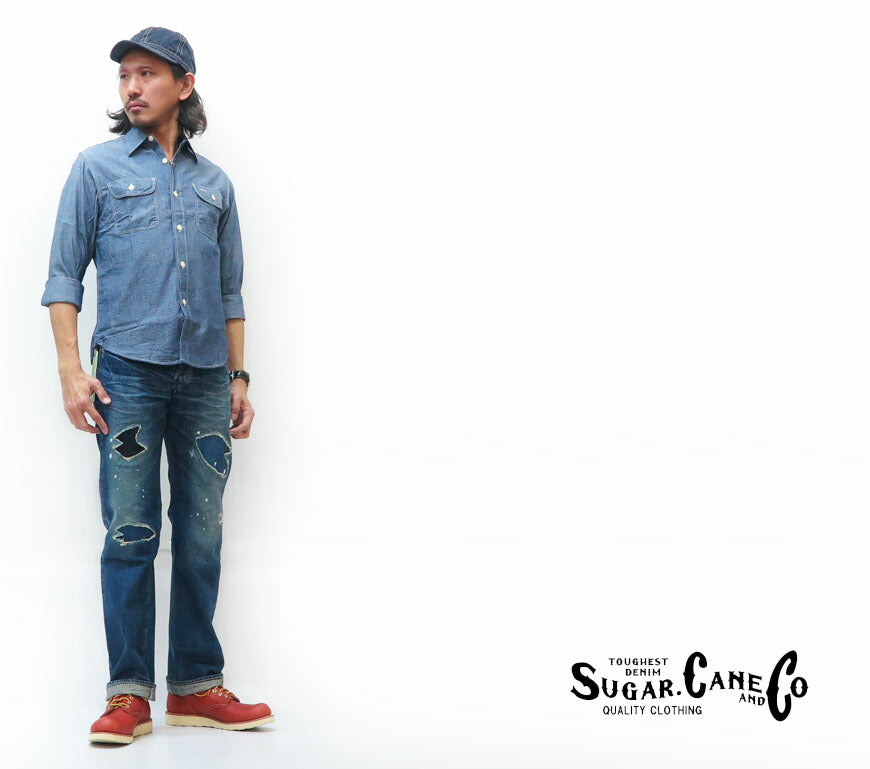 シュガーケーン SUGAR CANE ジーンズ SC40901R 砂糖黍デニム LONE STAR リメイク加工 レギュラーストレート "10 YEAR AGED" (デニム ジーパン Gパン)