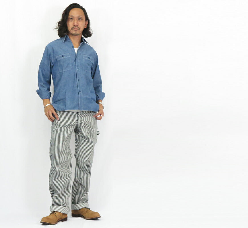 SUGAR CANE シュガーケーン 11oz ヒッコリーストライプ ワークパンツ SC42496 【2024-25年秋冬新作】