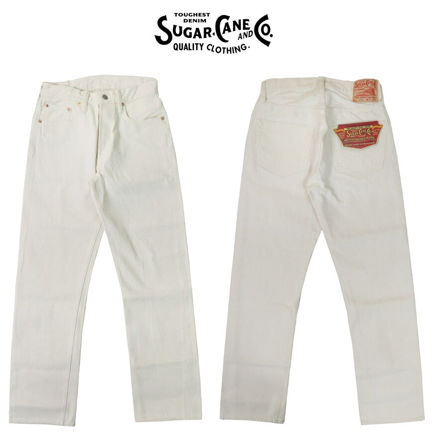 SUGAR CANE シュガーケーン 13oz ホワイト デニム レギュラーストレート ジーンズ 1947MODEL SC42560 【2025年春夏新作】