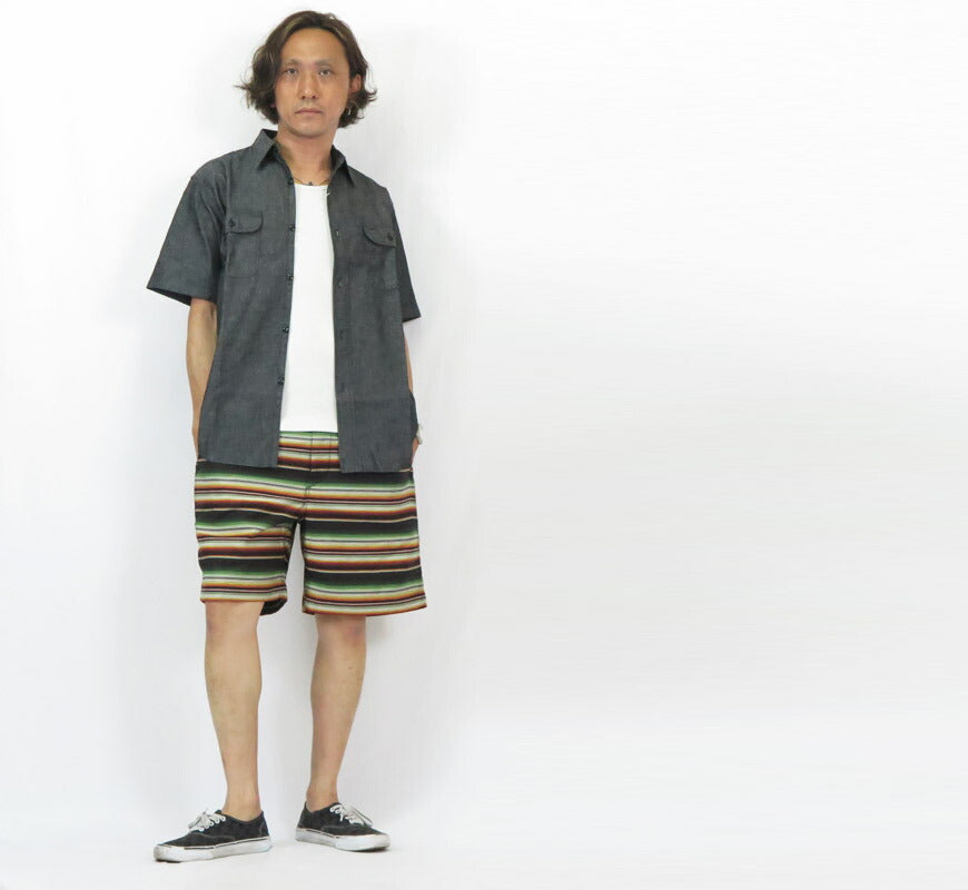 SUGAR CANE シュガーケーン サラぺボーダー ワーク ショートパンツ ハーフパンツ SC52536 【2025年春夏新作】