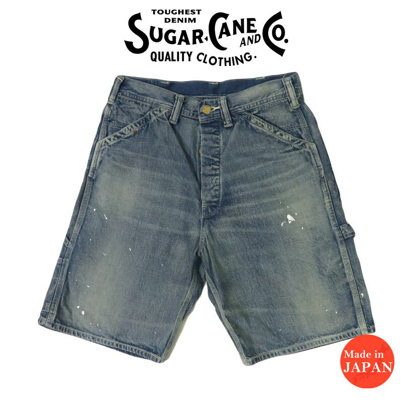 SUGAR CANE シュガーケーン 11oz. ブルーデニム ワークショーツ ユーズド加工 AGED MODEL ショートパンツ ハーフパンツ SC52568 【2025年春夏新作】