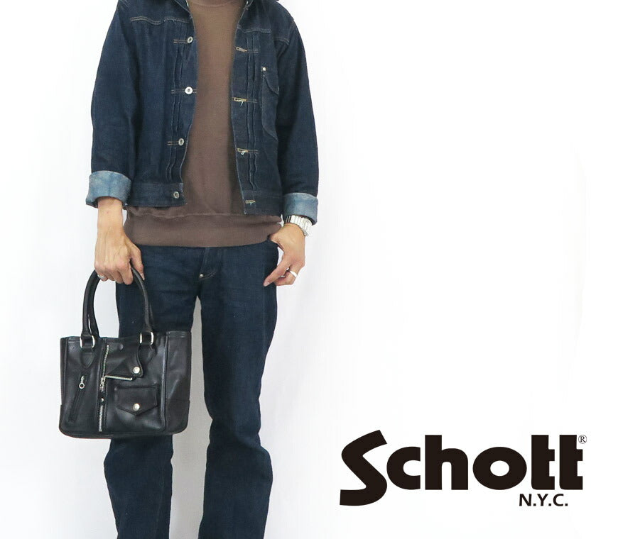 ショット Schott MINI RIDERS TOTE BAG ミニ ライダース トートバッグ 牛革 SCH4976010【2025年春夏新作】