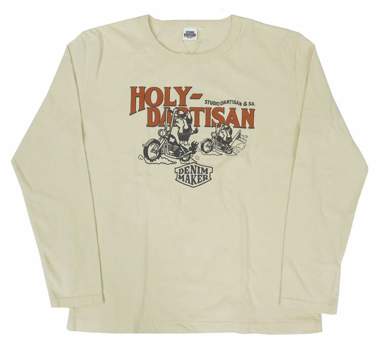 ダルチザン ステュディオ・ダ・ルチザン STUDIO D'ARTISAN 長袖 プリント Tシャツ "HOLY-DARTISAN" 8150A【2024-25年秋冬新作】