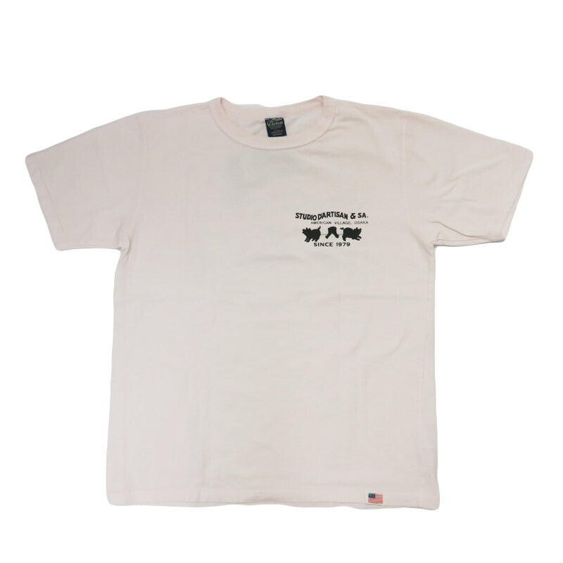 ダルチザン ステュディオ・ダ・ルチザン STUDIO D'ARTISAN 半袖 吊り編み プリント Tシャツ バックプリント " TWO PIG MARK "8153 【2025年春夏新作】