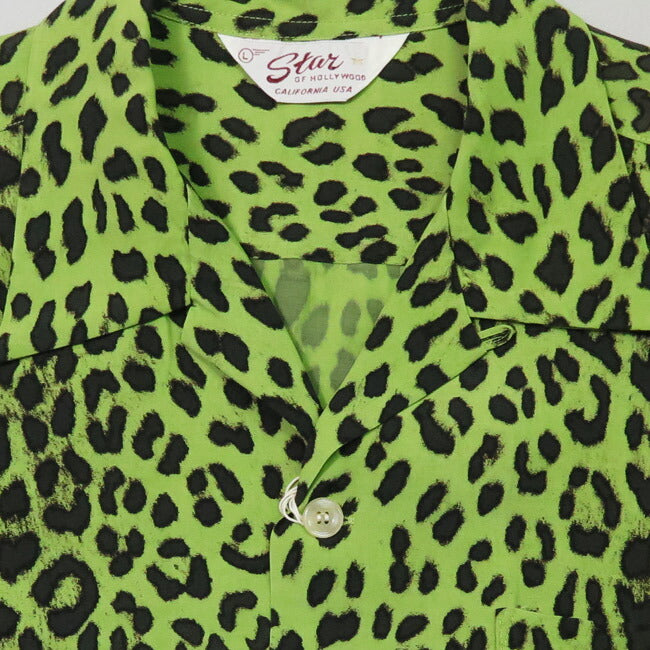 STAROFHOLLYWOODスターオブハリウッド半袖レーヨンオープンカラーシャツLEOPARDアロハシャツハワイアンシャツSH39490【2025年春夏新作】
