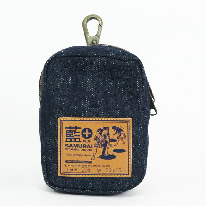 サムライジーンズ SAMURAI JEANS ミニ デニムポーチ 18oz藍+サムライコットンセルビッチデニム SJDP24-AI 【2024-25年秋冬新作】