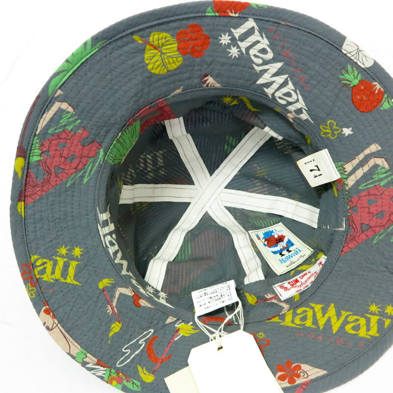 サンサーフ SUN SURF コットンシアサッカー ハット “TRIP TO HAWAII” by 柳原良平 with MOOKIE SS02845 【2025年春夏新作】