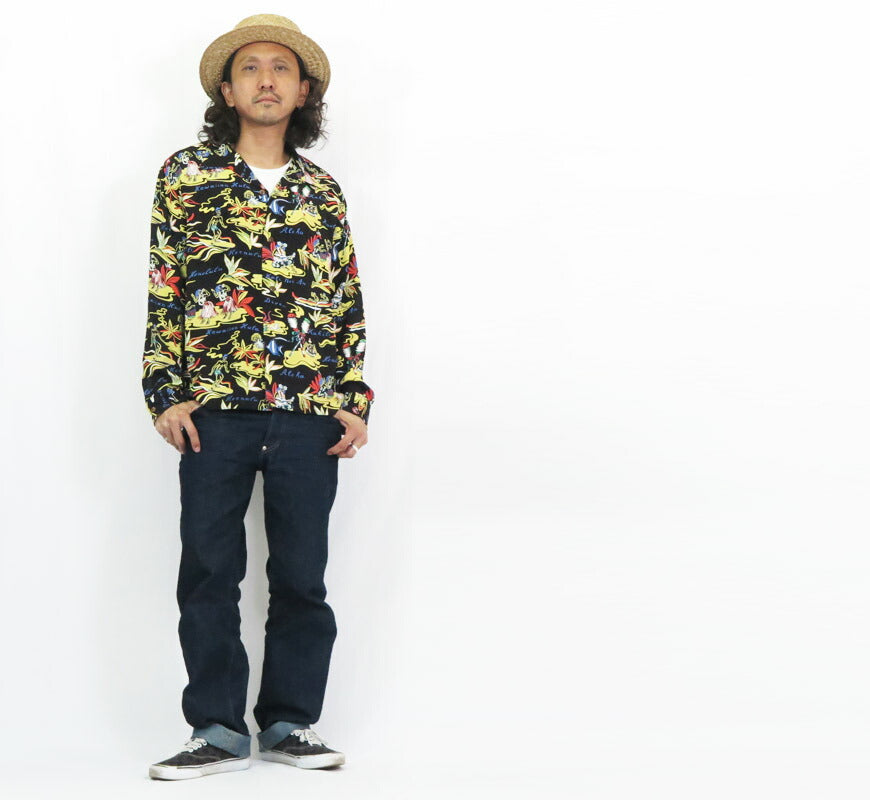 サンサーフ SUN SURF 長袖 レーヨンハワイアンシャツ HAWAIIAN HULA アロハシャツ SS29401 【2025年春夏新作】